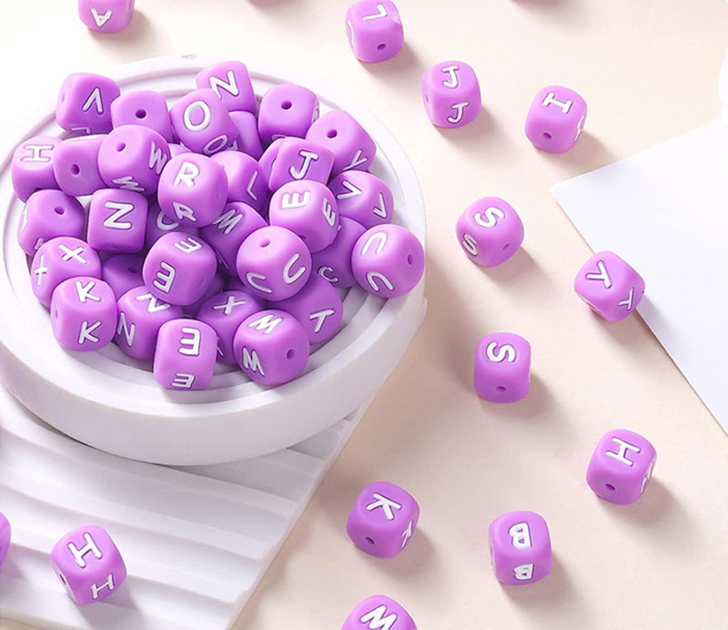 alphabet silicone beads